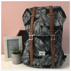 Herschel Black Palm Leaf BackPack